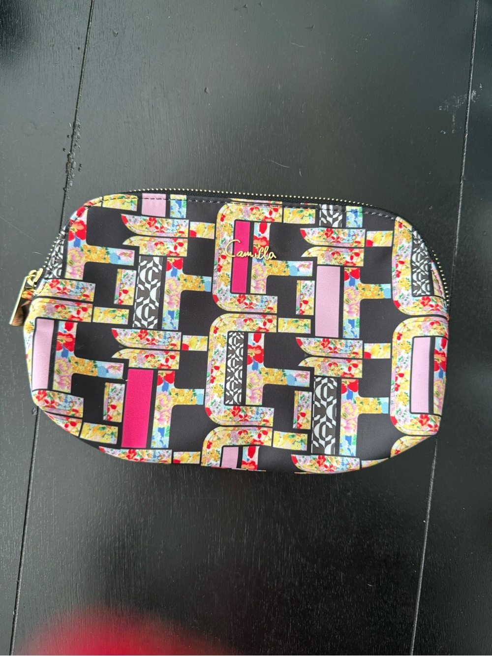 Camilla Multicolor Patterned Cosmetic Pouch